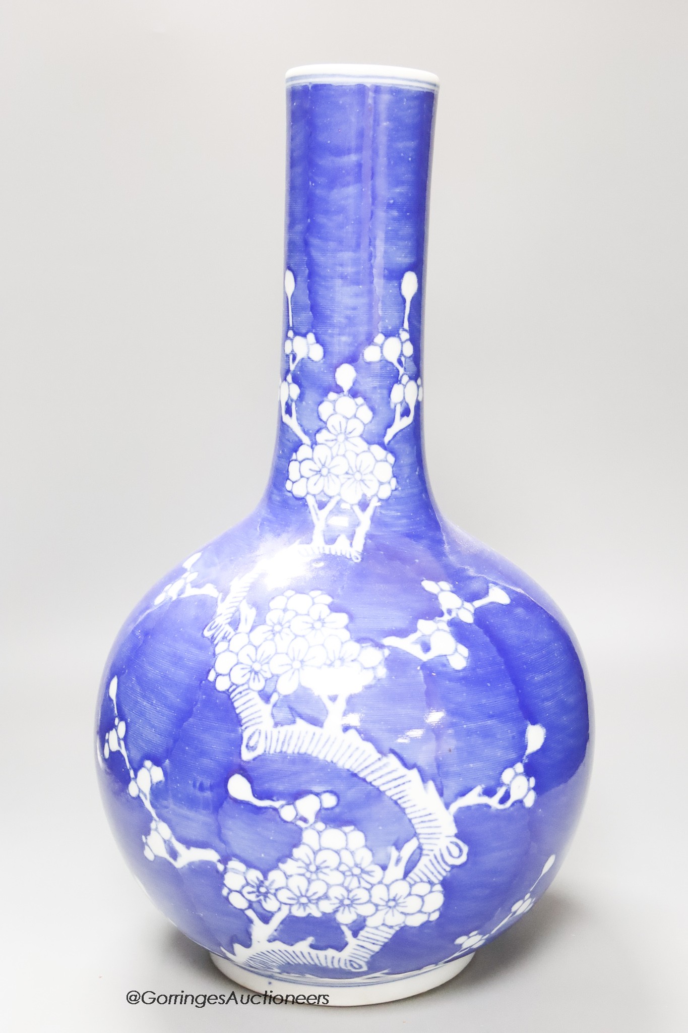 A reproduction Chinese prunus bottle vase, height 44cm